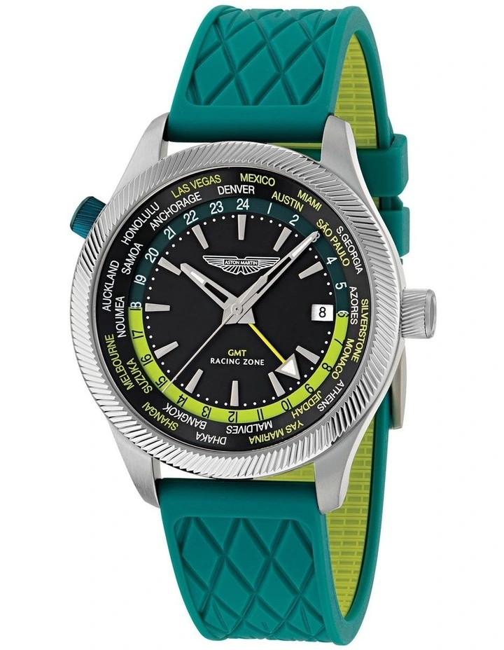 GRZ GMT 41mm MTIZ1F503 Watch Set in Black/Stainless Steel/Podium Green Silicone image 7