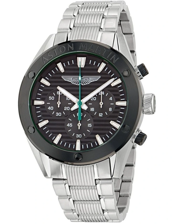 BST Chronograph Stainless Steel 45mm MTIB1F501 Watch Set in Black image 6