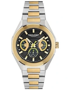 TKS Multifunction 42mm MTRI1F504 Watch in Black/Two Tone Steel