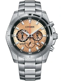 Sports Chronograph Watch 40mm AN8200-50X in Silver