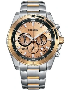 Sports Chronograph Watch 40mm AN8204-59X in Two-Tone