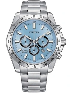 Sports Chronograph Watch 40mm AN8230-59L in Silver