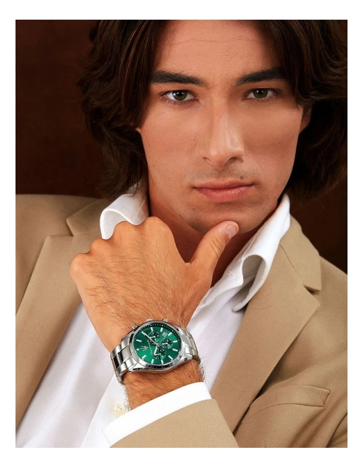 Attrazione Chronograph Quartz Watch 43mm in Green image 3