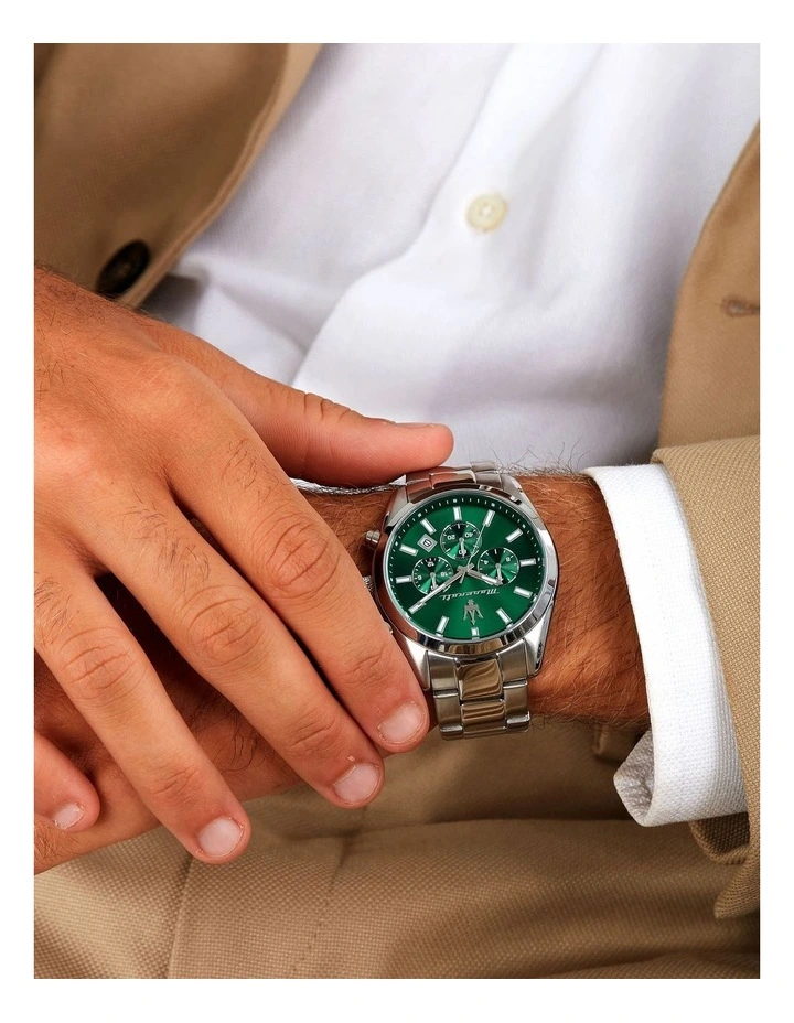 Attrazione Chronograph Quartz Watch 43mm in Green image 4