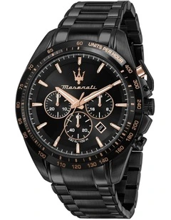 Traguardo Chronograph Quartz Watch 45mm in Black