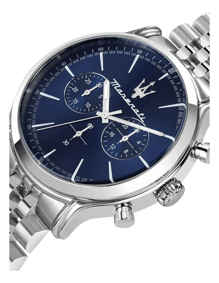 Epoca Chronograph Blue Dial Quartz Watch 42mm in Blue image 4