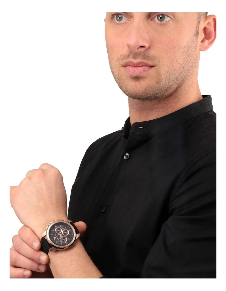 Successo Chronograph Quartz Watch 44mm in Black image 2