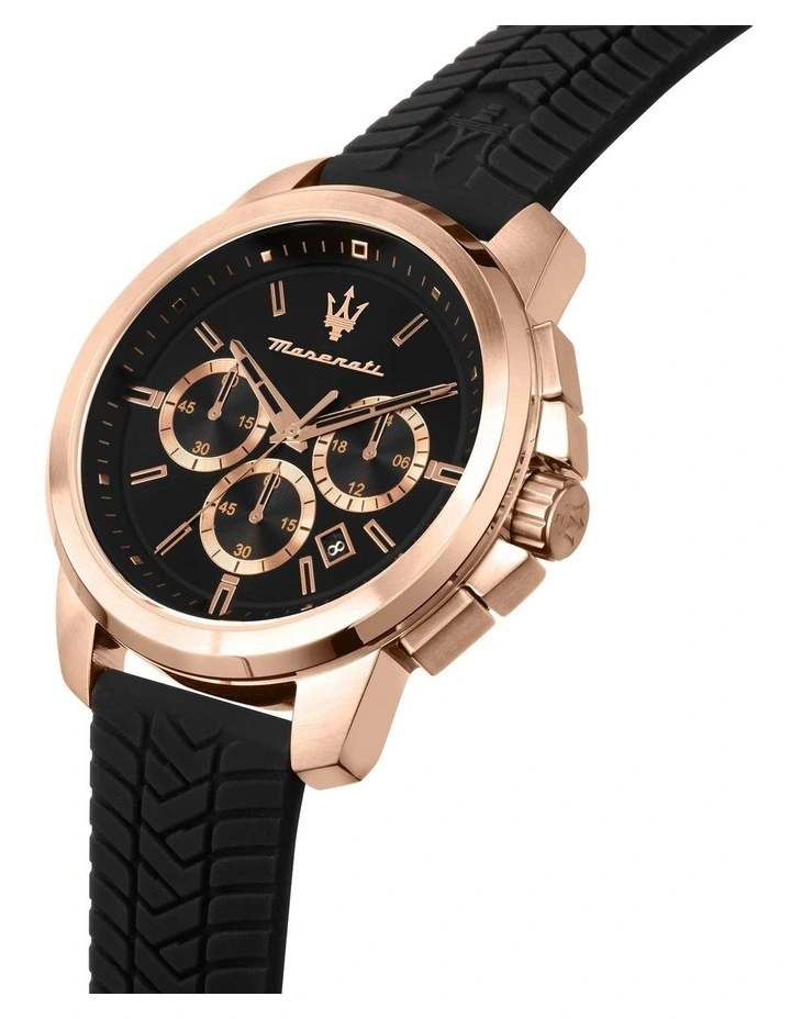 Successo Chronograph Quartz Watch 44mm in Black image 4