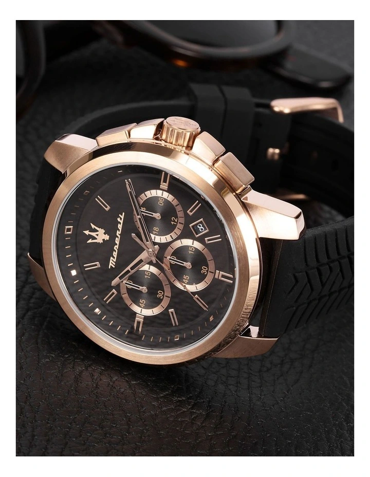 Successo Chronograph Quartz Watch 44mm in Black image 7