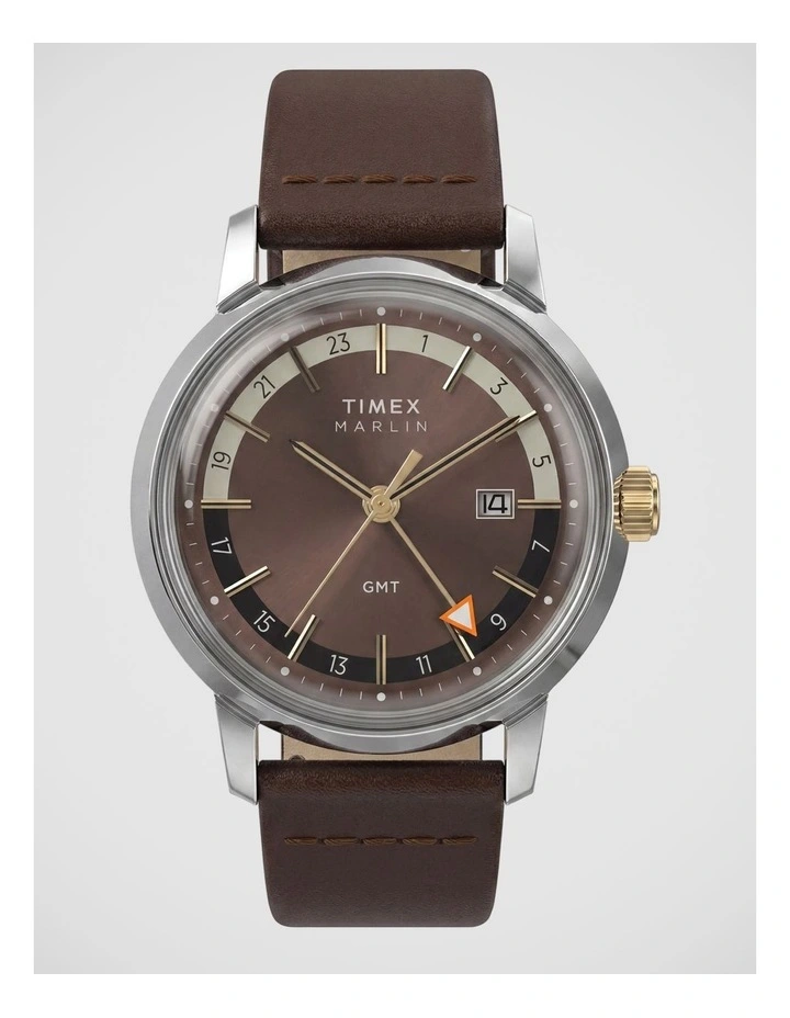 Timex Marlin GMT Brown Watch image 1