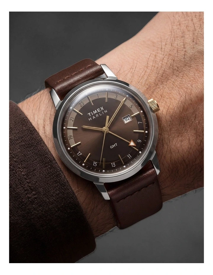 Timex Marlin GMT Brown Watch image 2