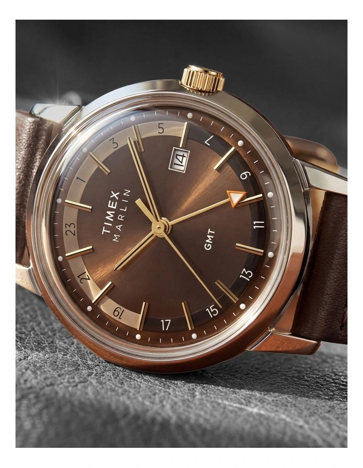 Timex Marlin GMT Brown Watch image 6