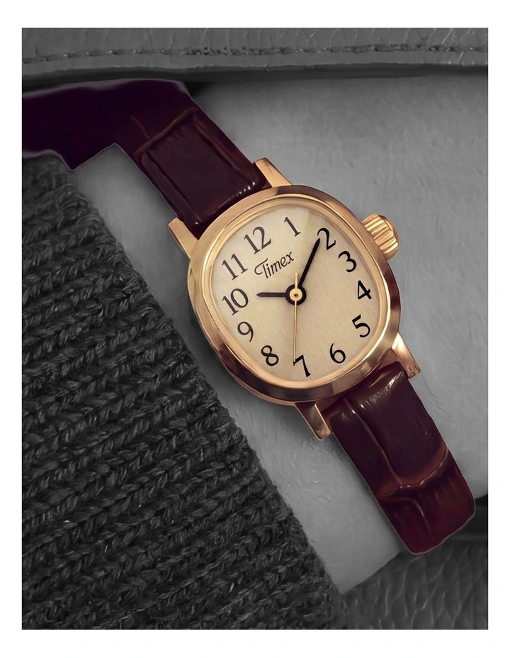 Timex Cavatina Mini Brown Watch image 4