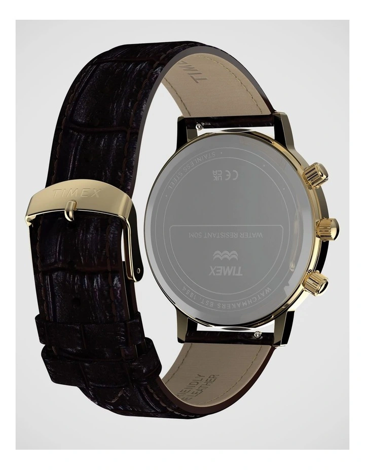 Timex Timex 1990 Moon Phase Brown Watch image 6