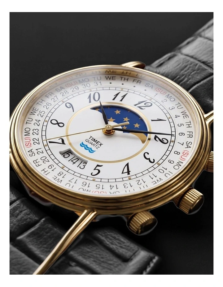 Timex Timex 1990 Moon Phase Brown Watch image 7