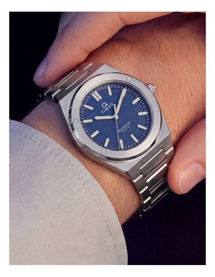 Timex Q Timex Marbella Silver Tone Watch image 2