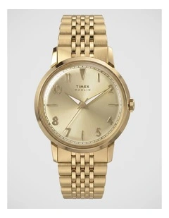 Timex Marlin 34mm Gold Tone Watch