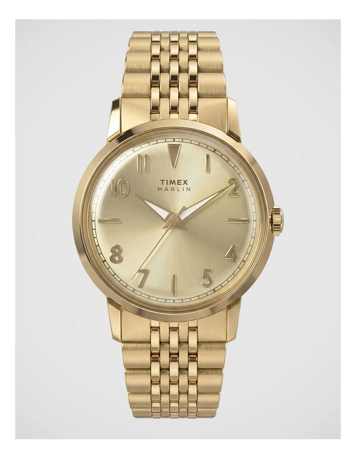 Timex Marlin 34mm Gold Tone Watch image 1