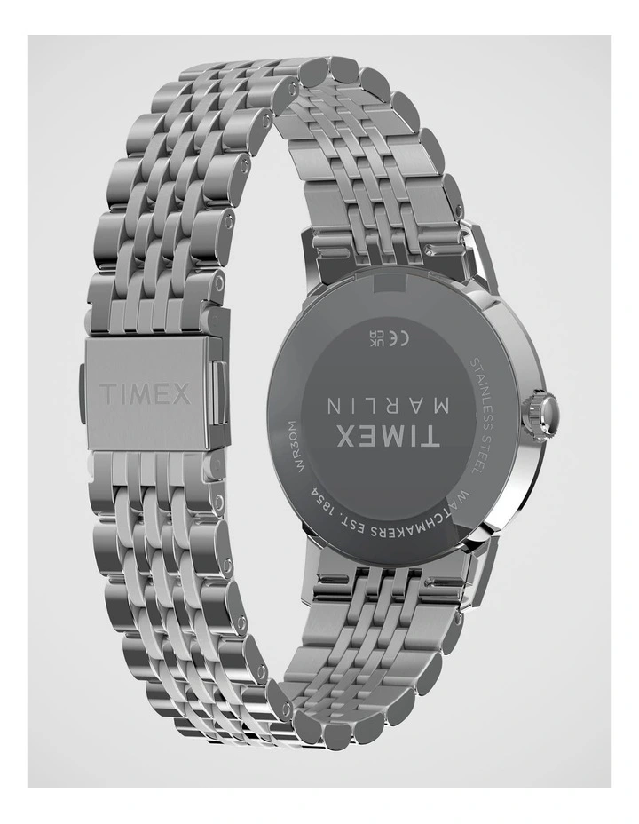 Timex Marlin 34mm Silver Tone Watch image 2