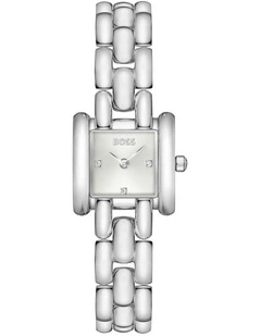Violet Stainless Steel Silver White Dial Women's Watch