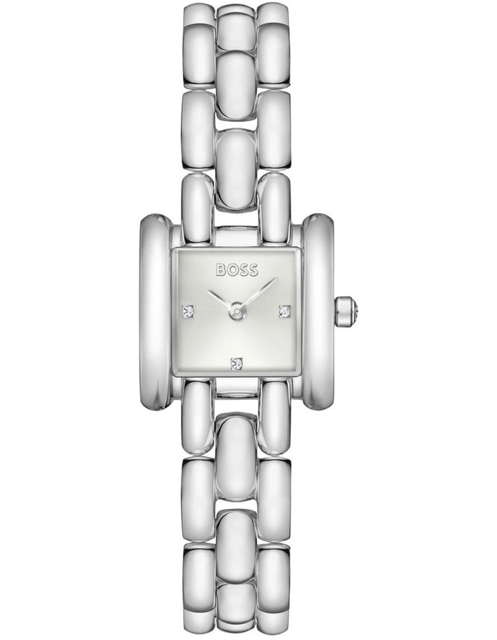 Violet Stainless Steel Silver White Dial Women's Watch image 1