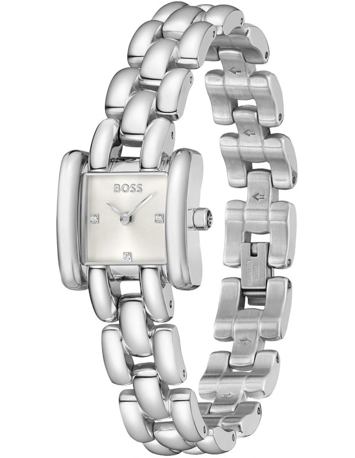 Violet Stainless Steel Silver White Dial Women's Watch image 2