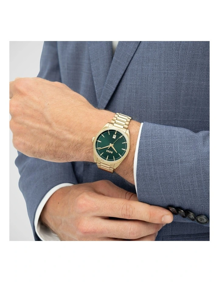 Cheswick Gold Steel Green Dial Men's Watch image 4