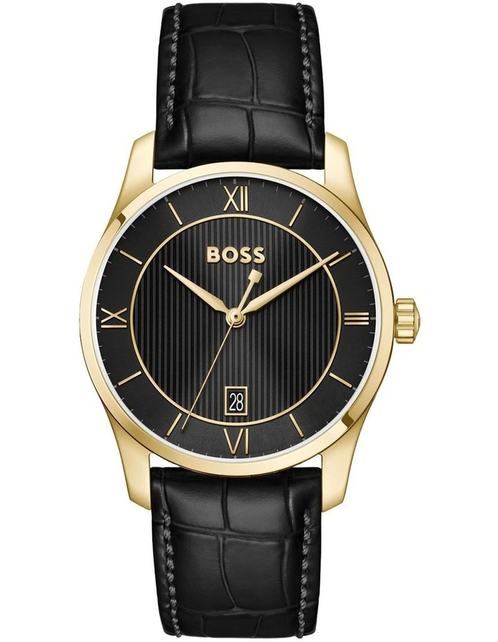 Principle Prestige Black Calfskin Black Dial Men's Watch image 1