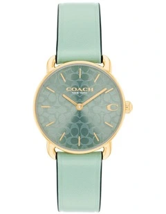 Coach Elliot Mint Calfskin Mint Dial Women's Watch