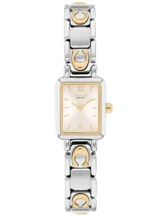 Mara Stainless Steel & IP Thin Gold Steel Chalk Dial Women's Watch
