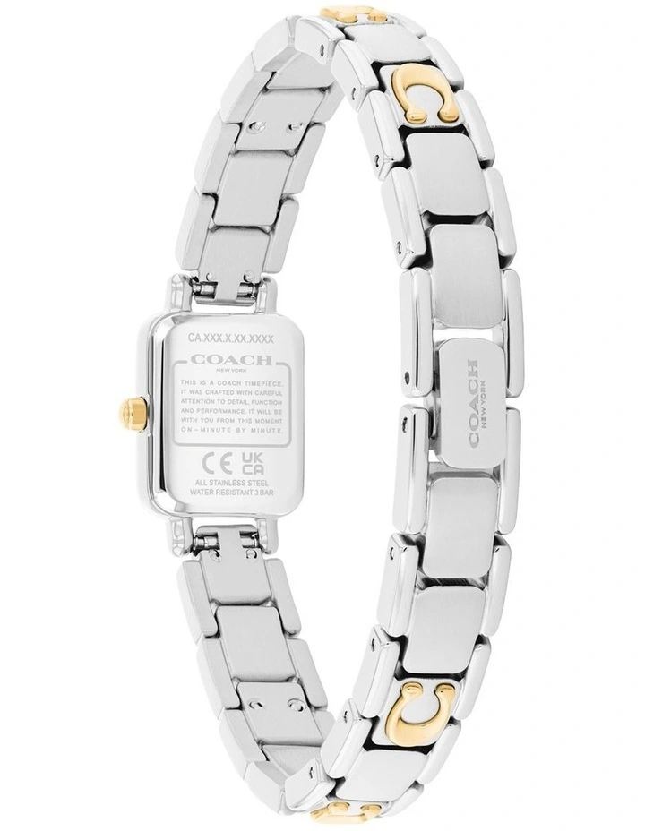 Mara Stainless Steel & IP Thin Gold Steel Chalk Dial Women's Watch image 3