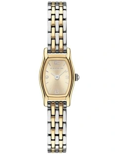 Greta Stainless Steel & IP Thin Gold Steel Light Champagne Dial Women's Watch