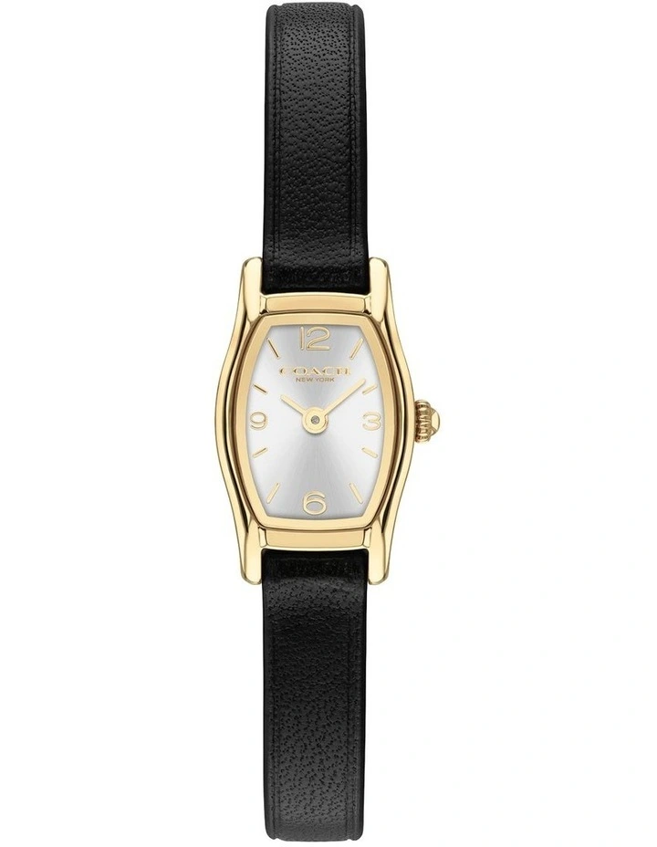 Greta Black Calfskin Silver White Dial Women's Watch image 1