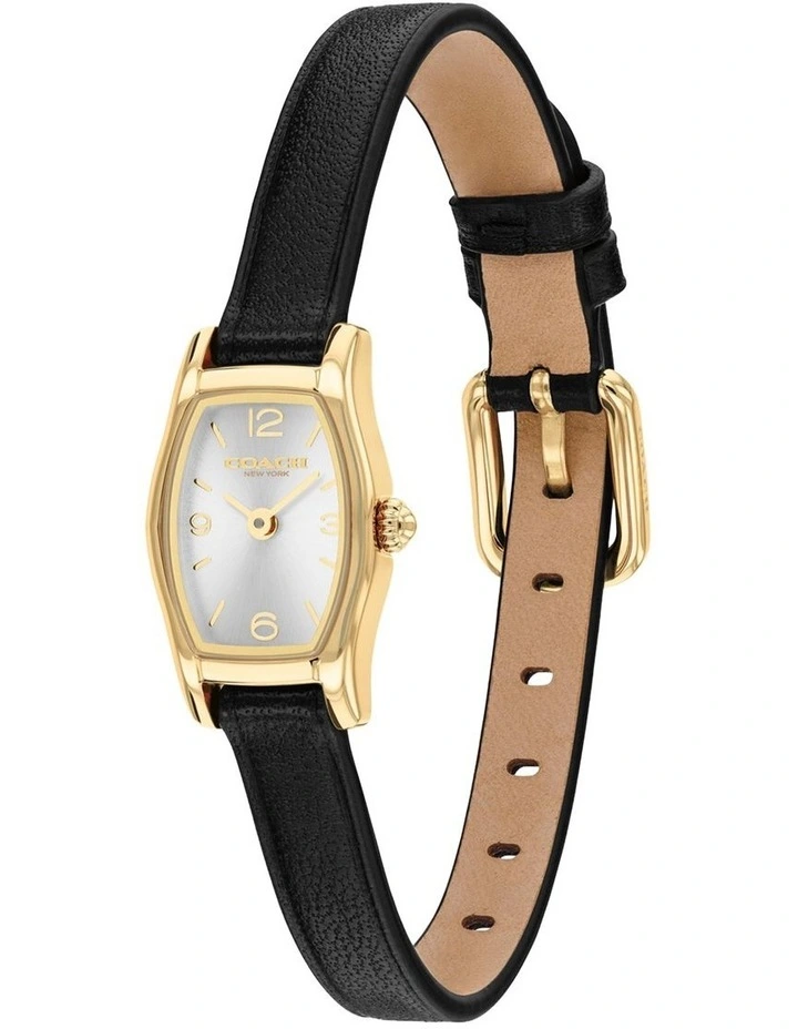 Greta Black Calfskin Silver White Dial Women's Watch image 2