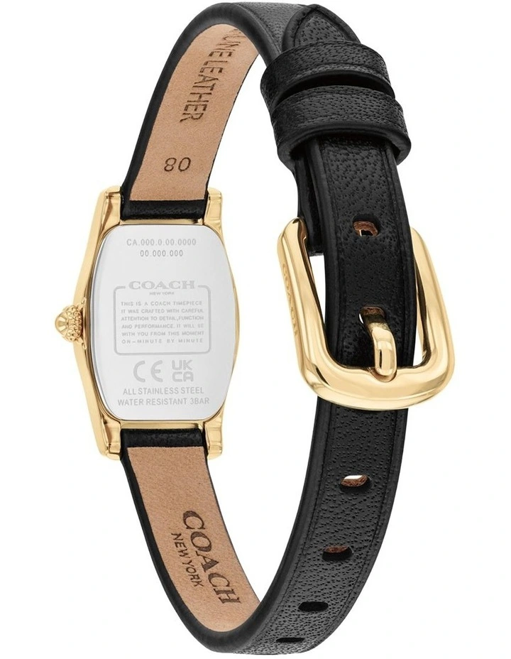 Greta Black Calfskin Silver White Dial Women's Watch image 3