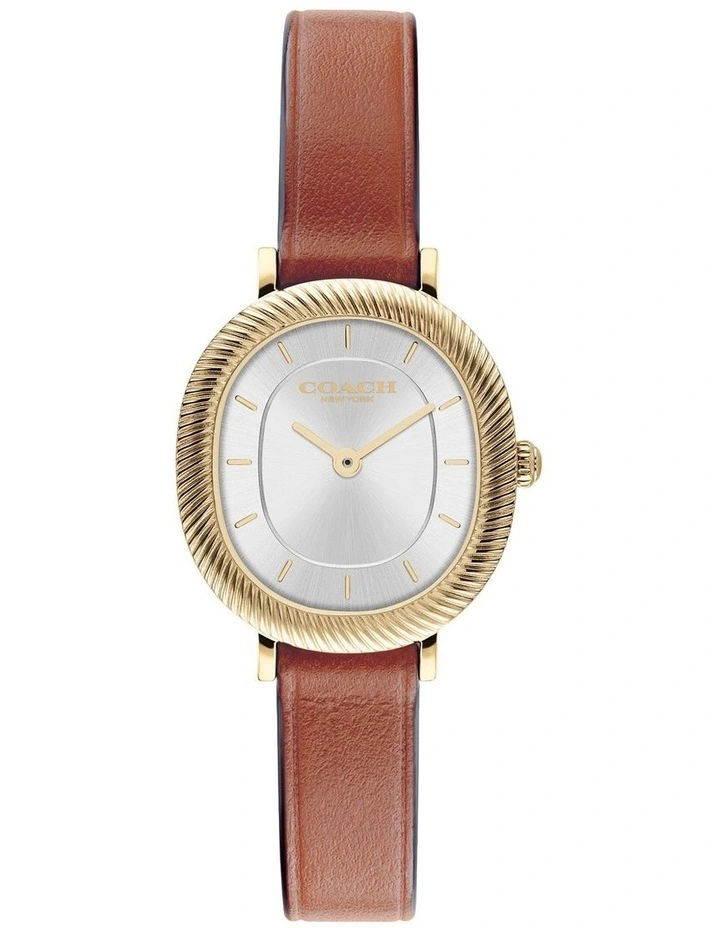 Harlow Saddle Calfskin Silver White Dial Women's Watch image 1