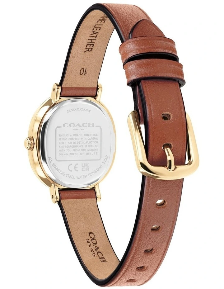 Harlow Saddle Calfskin Silver White Dial Women's Watch image 3