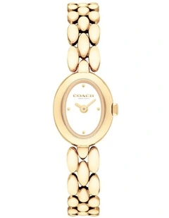 Sammy IP Thin Gold Steel Chalk Dial Women's Watch