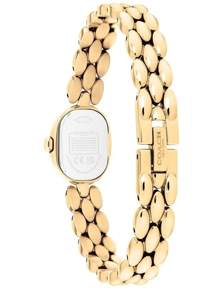 Sammy IP Thin Gold Steel Chalk Dial Women's Watch image 3