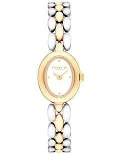 0ammy Stainless Steel & Gold Steel Chalk Dial Women's Watch