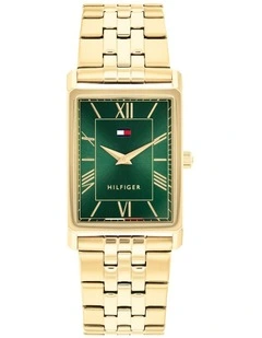 Gold Steel Green Dial Men's Watch