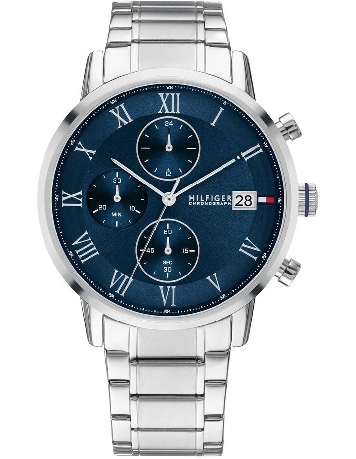 Kane Stainless Steel Navy Dial Men's Watch image 1
