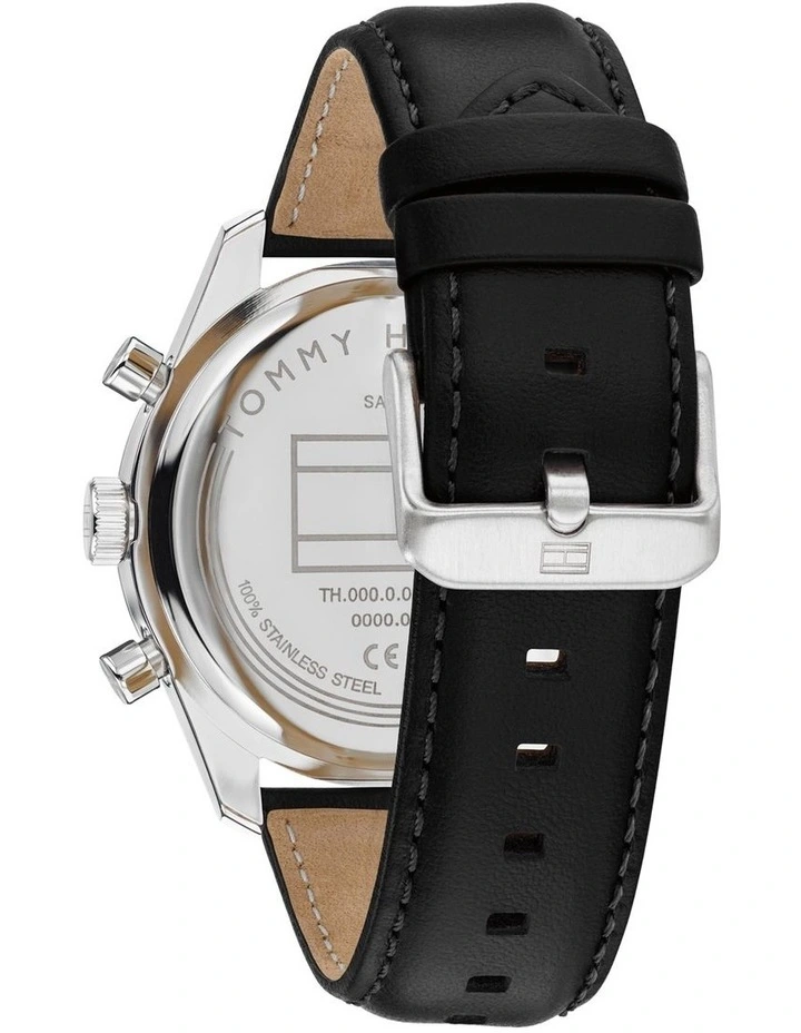 Hampton Black Leather Black Dial Men's Watch image 3