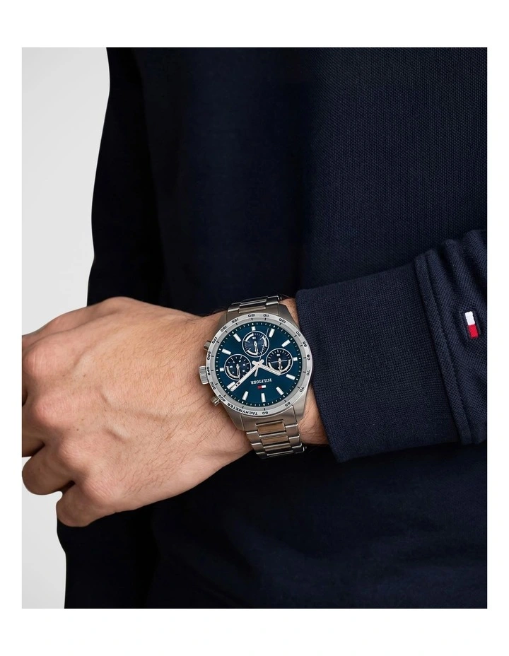 Hampton Stainless Steel Navy Dial Men's Watch image 4