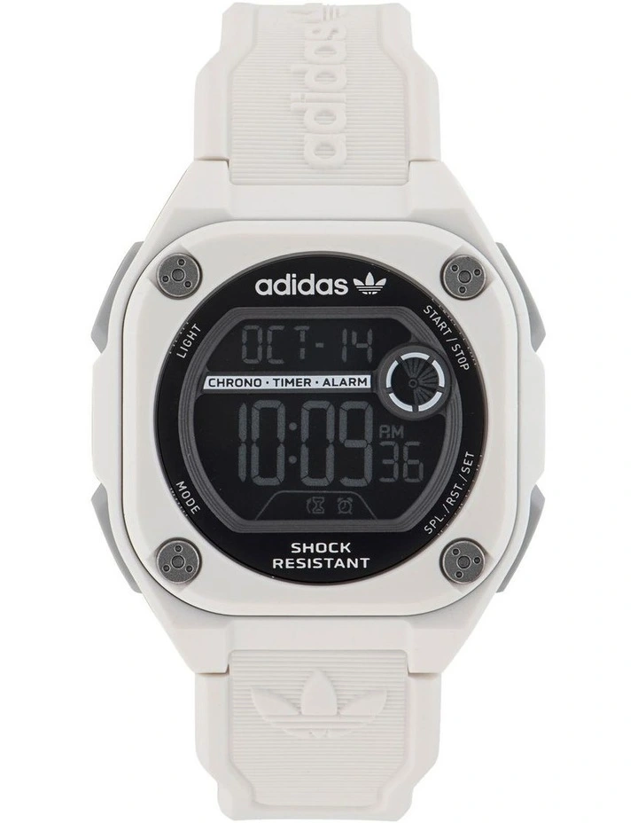 City Tech Two Resin Watch in White image 1