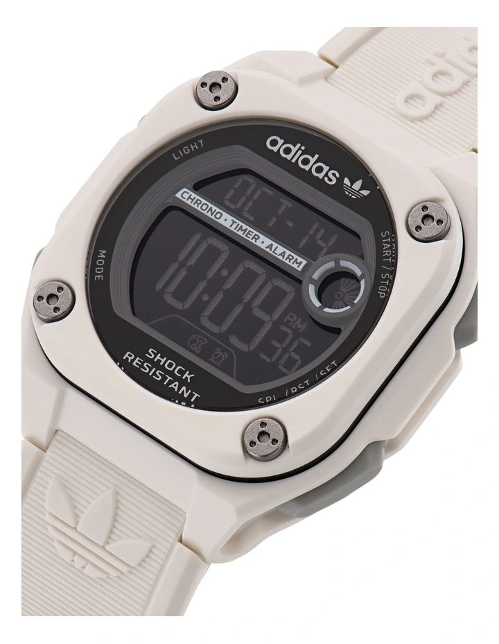 City Tech Two Resin Watch in White image 4