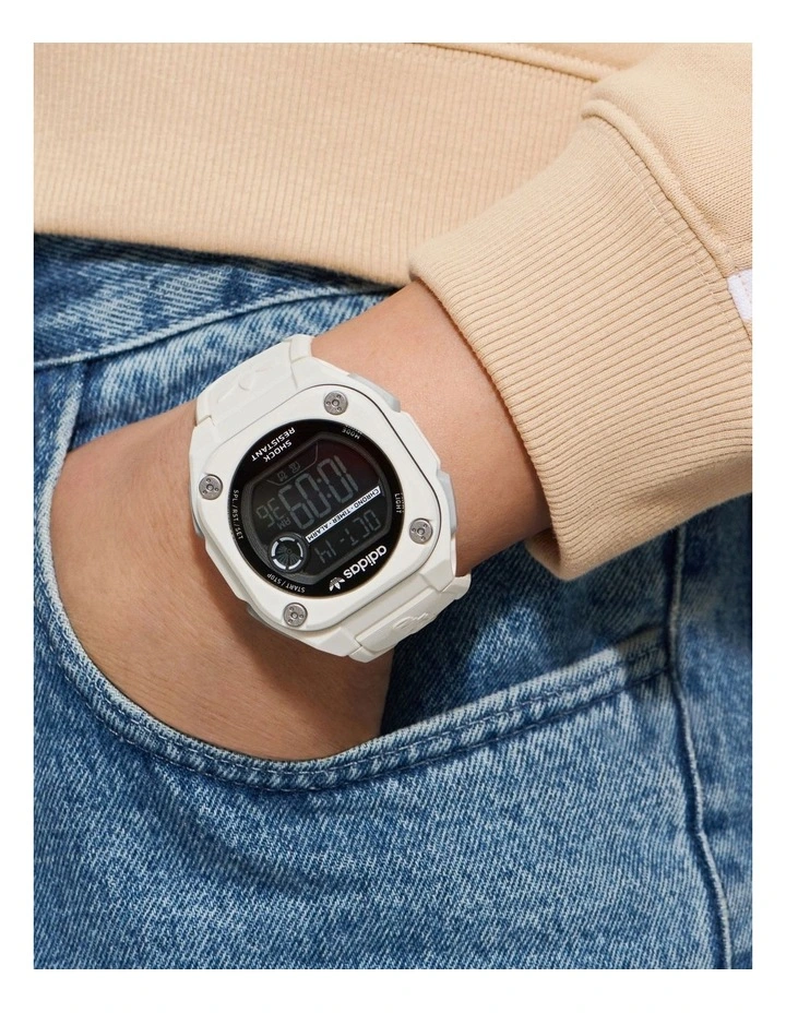 City Tech Two Resin Watch in White image 6