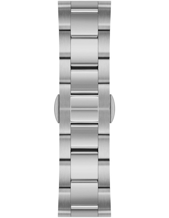 Iconic 42mm Onyx Steel Chronograph Watch in Silver image 6