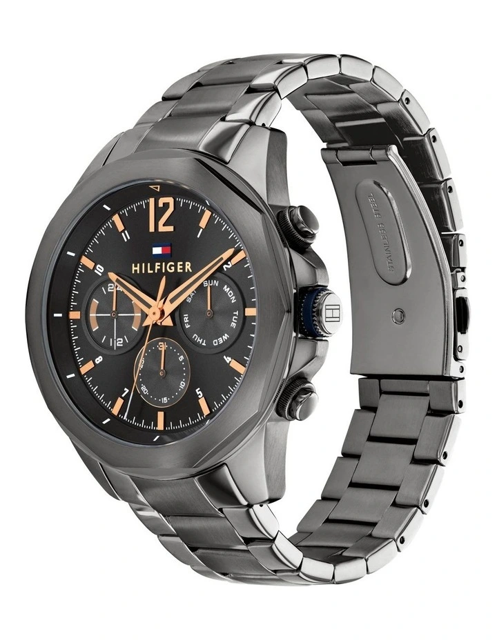 Lars Ionic Plated Steel Watch in Grey image 2