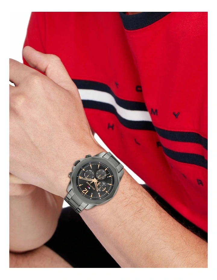 Lars Ionic Plated Steel Watch in Grey image 4